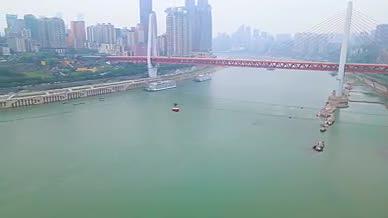 4K航拍重庆长江索道观光车视频的预览图